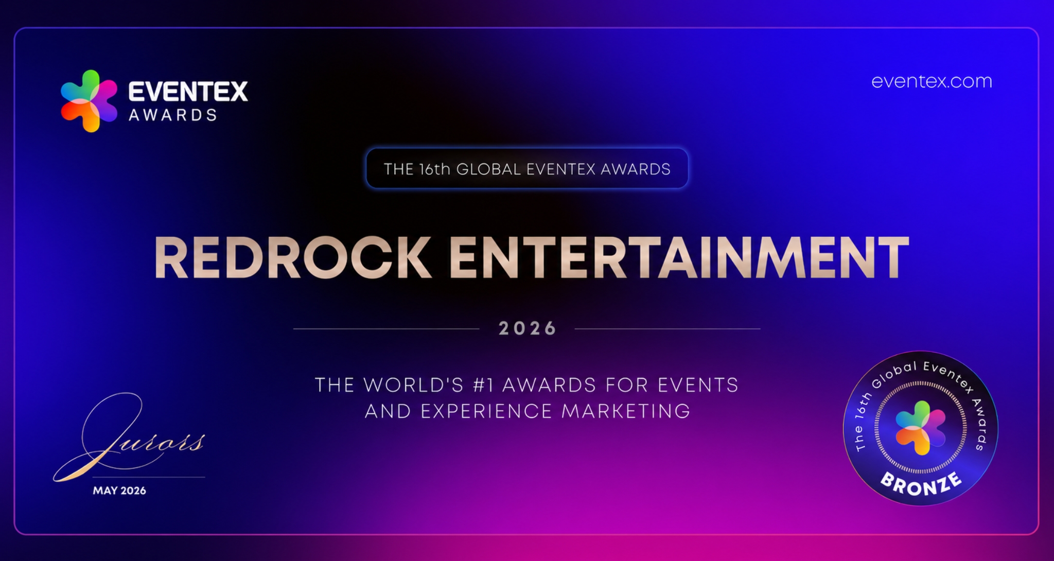 Redrock entertainment x eventex awards